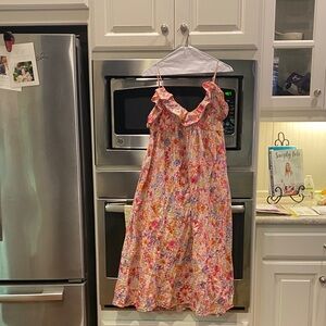 H&M Pink and Orange Floral Dress